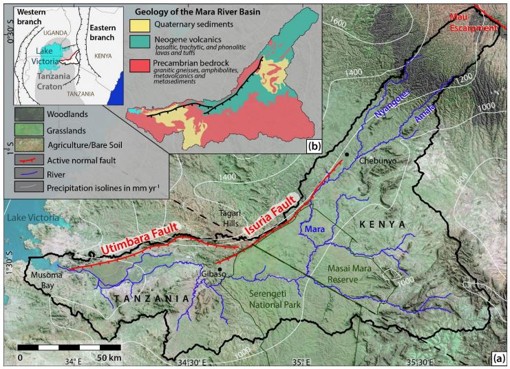 Snapshot showing the geology of Mara river basin