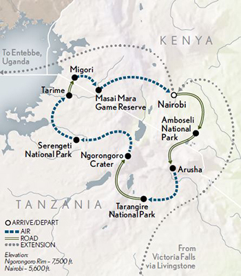 getting to masai mara from tanzania's serengeti