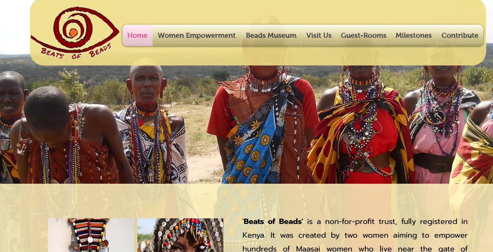 Beats of beads museum hompage screengrab